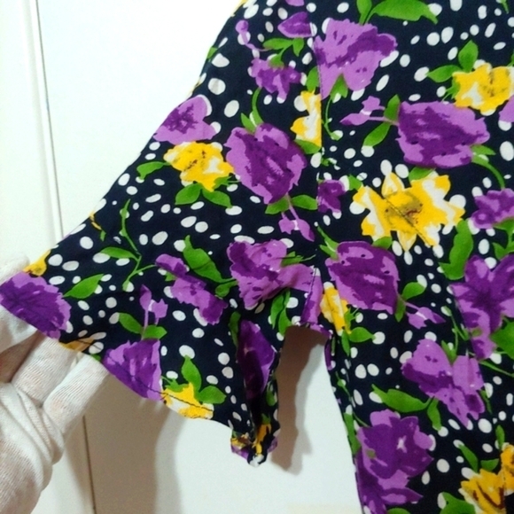 Design Lab Purple Floral Dress, XS - Picture 4 of 16